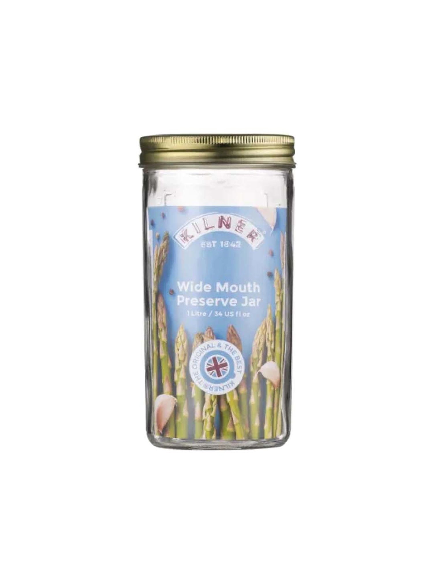 Kilner Transparent Glass Wide Mouth Preserve Jar (1 L)