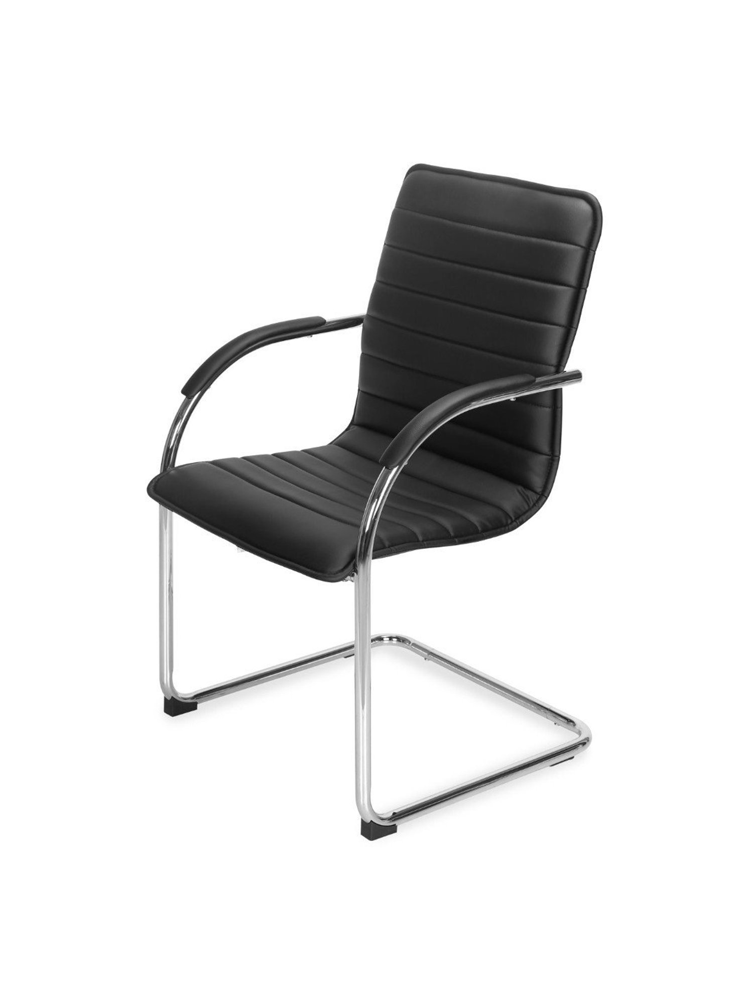 Nilkamal Runner Black Foam Visitor Chair with Armrest