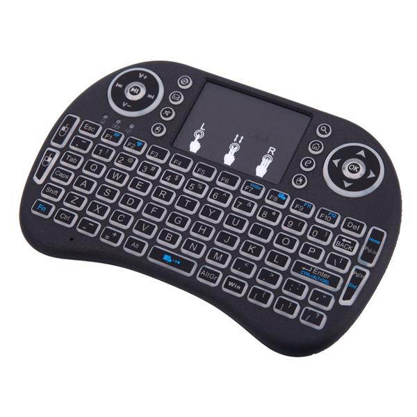 Mini Wireless Keyboard,2.4GHz Warm White Backlight with Touchpad