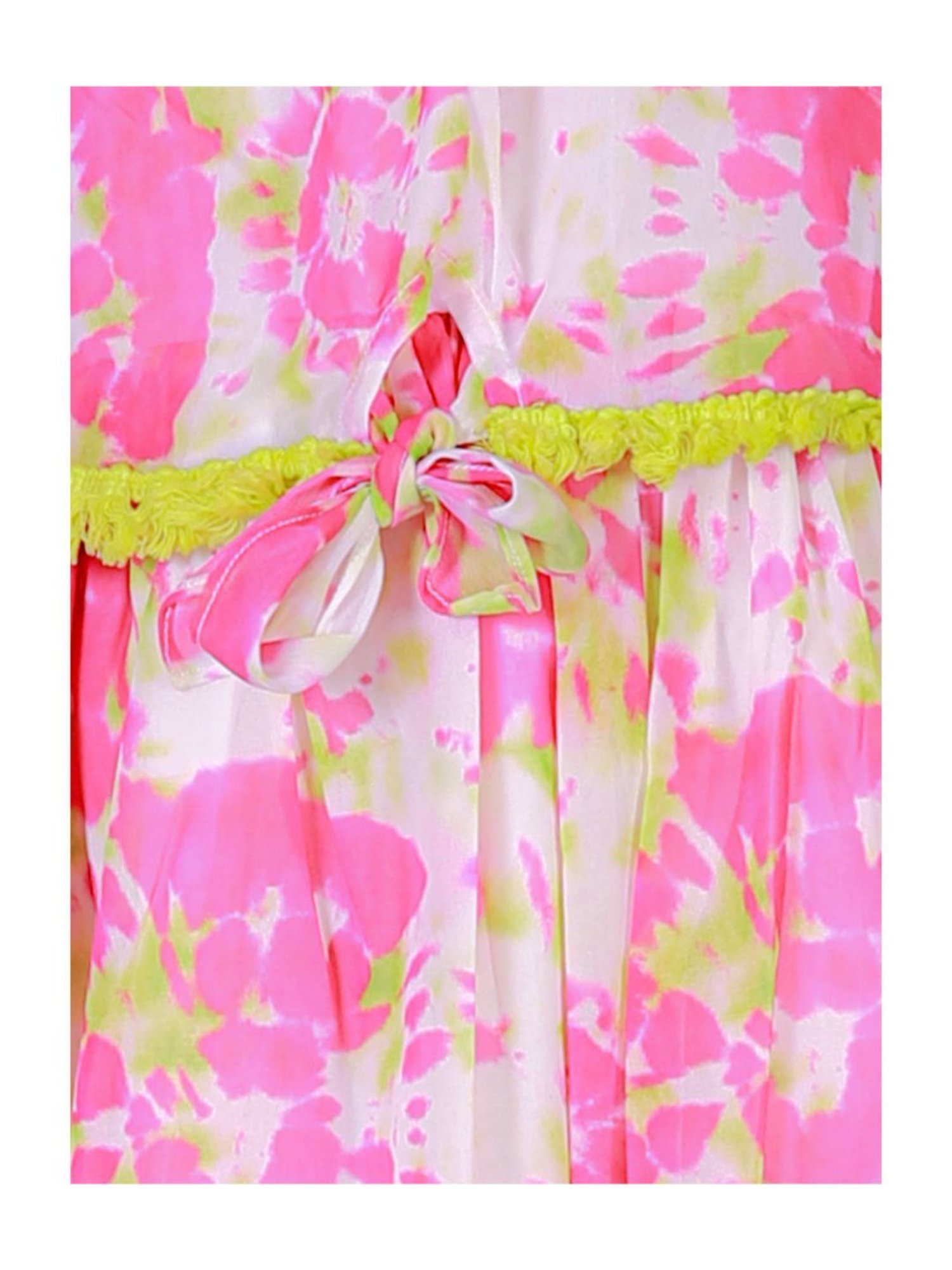 Lil Drama Kids Pink Floral Print Dress