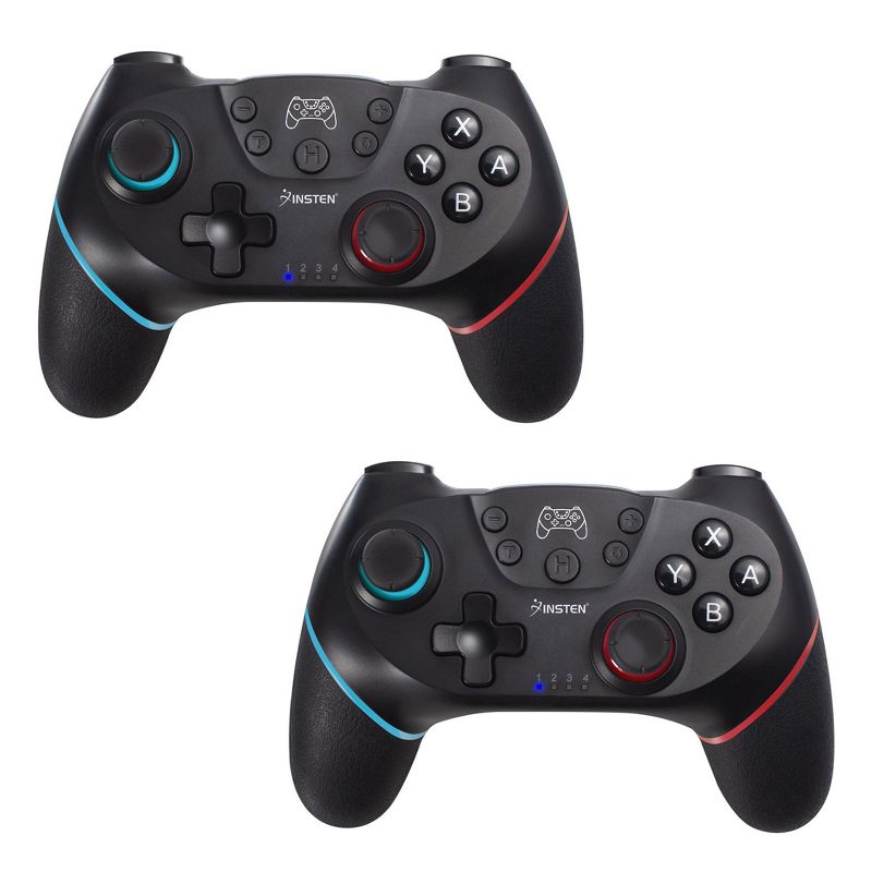 2-Pack Wireless Pro Controller For Nintendo Switch / Switch Lite Console, Supports Gyro Axis, Turbo and Dual Vibration, Black by Insten