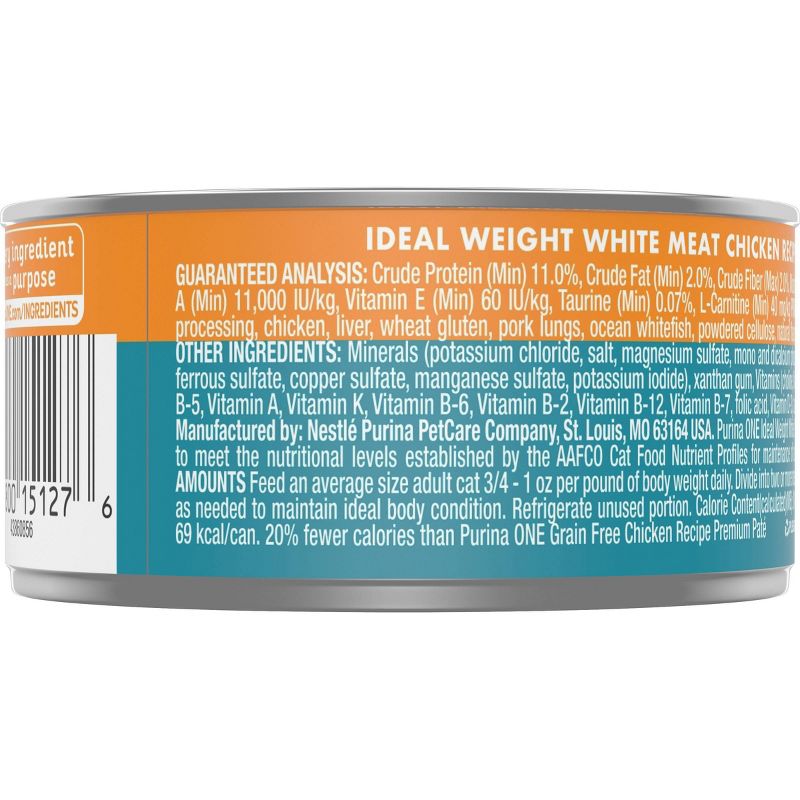 Purina ONE Ideal Weight Chicken Wet Cat Food - 3oz