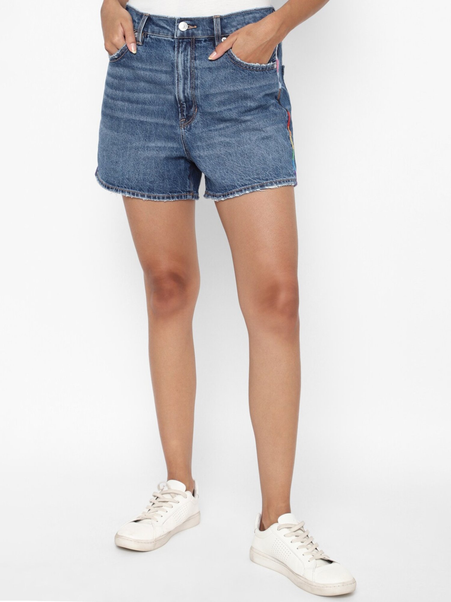 American Eagle Outfitters Blue Cotton Shorts