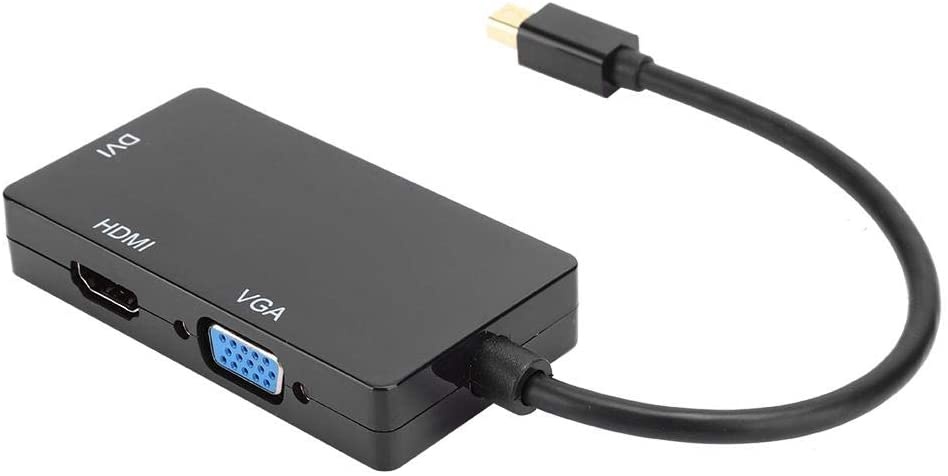 Jimdary Black Docking Station VGA+HDMI+DVI Adapter, for PC Laptop(Black)