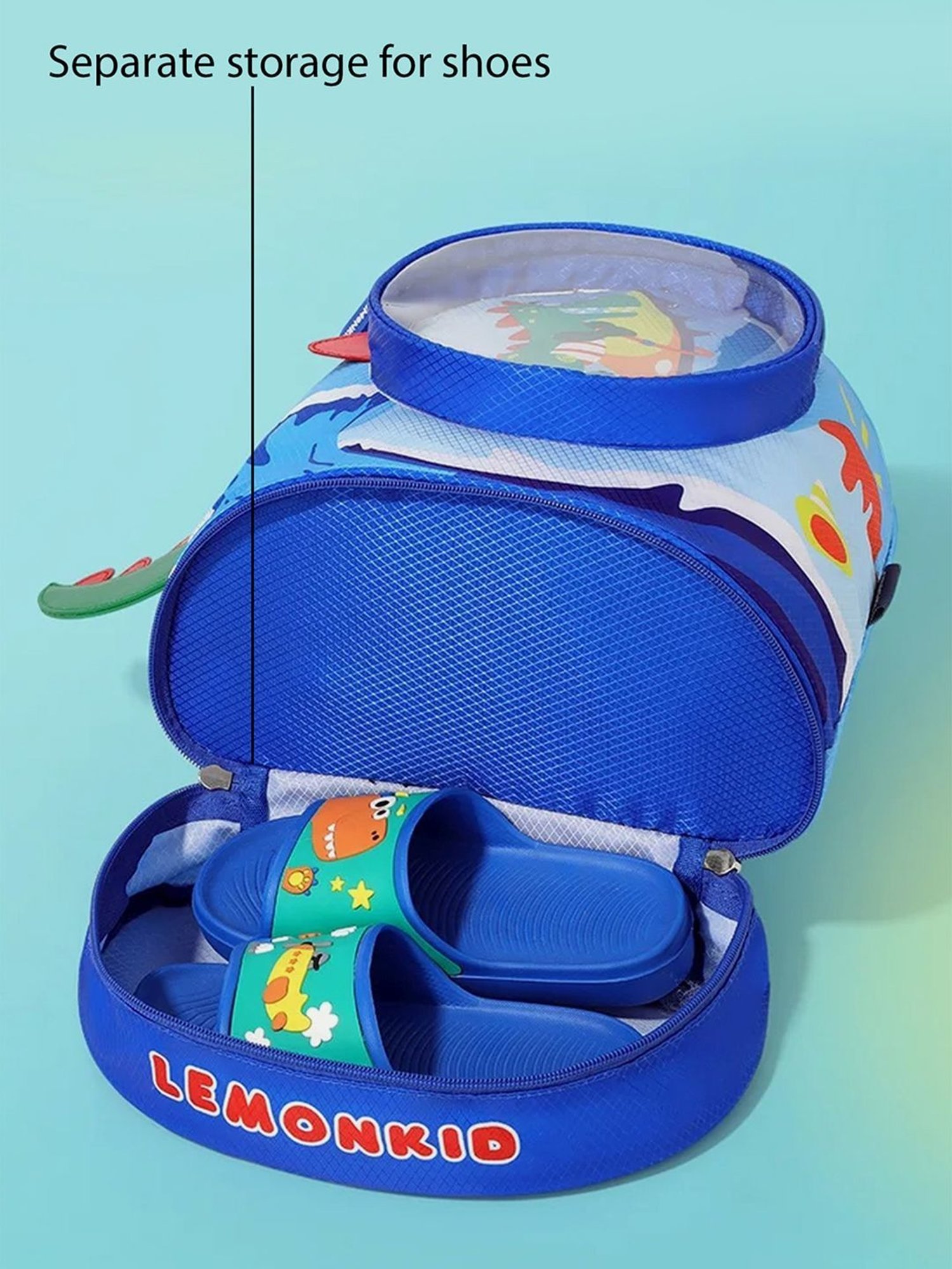 Little Surprise Box Blue Polyester Printed Swiming Backpack