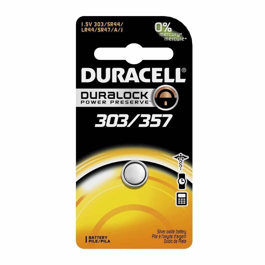 10 Duracell 357 303 A76 PX76 SR44W/SW LR44 AG13 Silver Oxide Battery