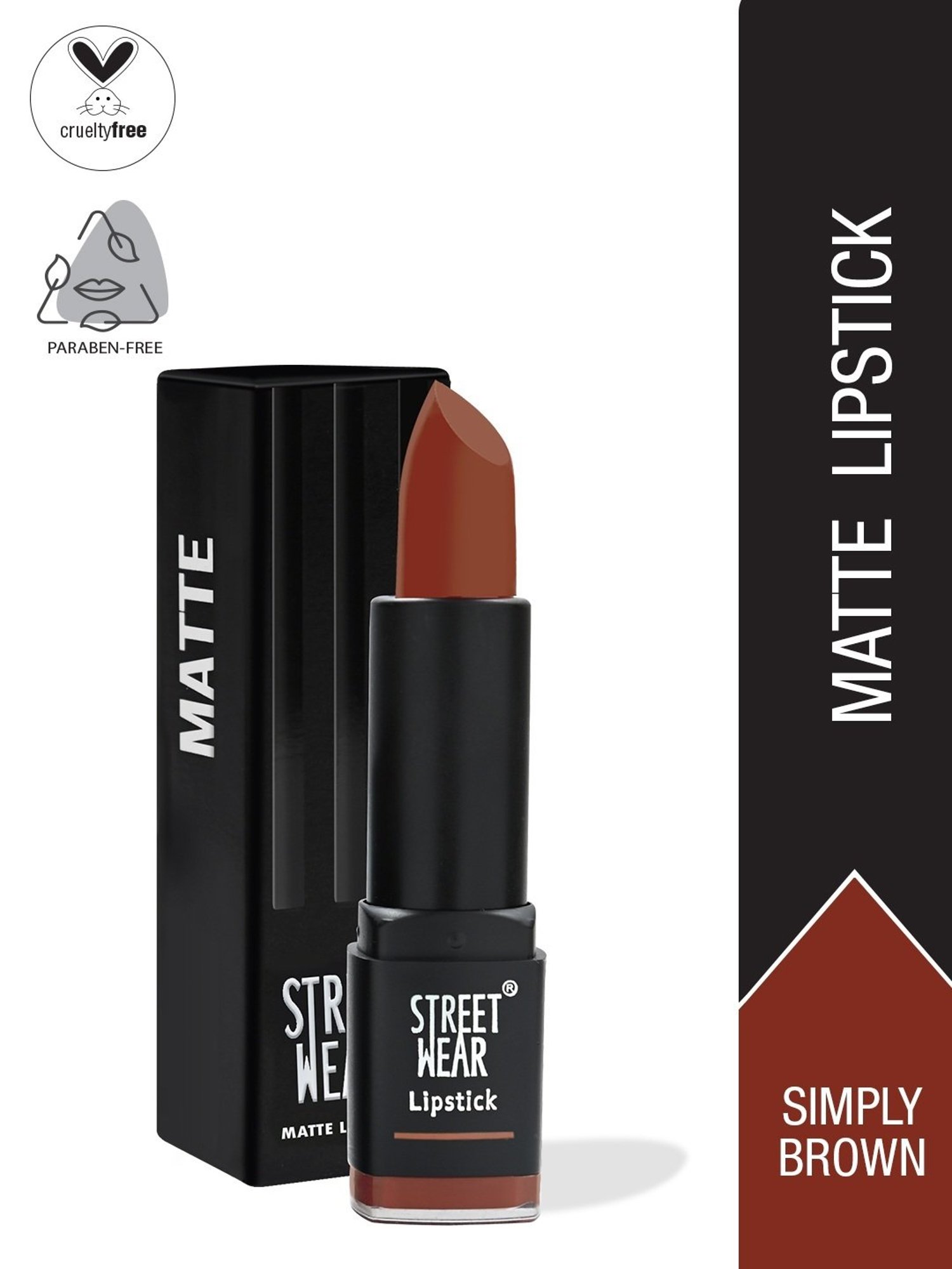 Street Wear Matte Lipstick Simply Brown - 4.2 gm