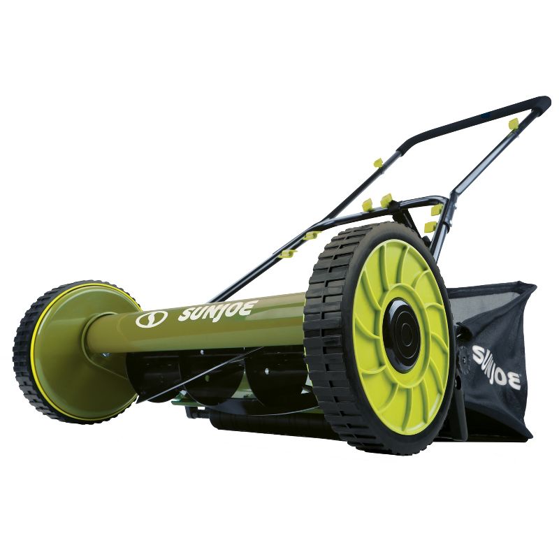 Sun Joe MJ500M Manual Reel Mower w/ Grass Catcher | 16 inch