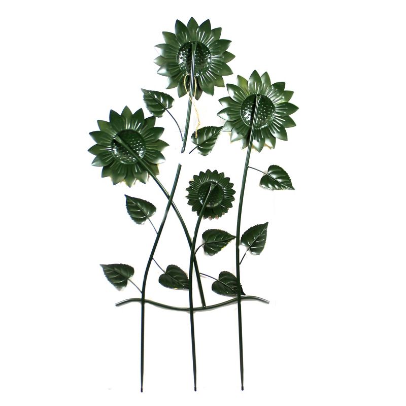 Home & Garden 42.0" Sunflowers On 3 Pole Stakes Fall Outdoor Decoration Direct Designs International  -  Decorative Garden Stakes