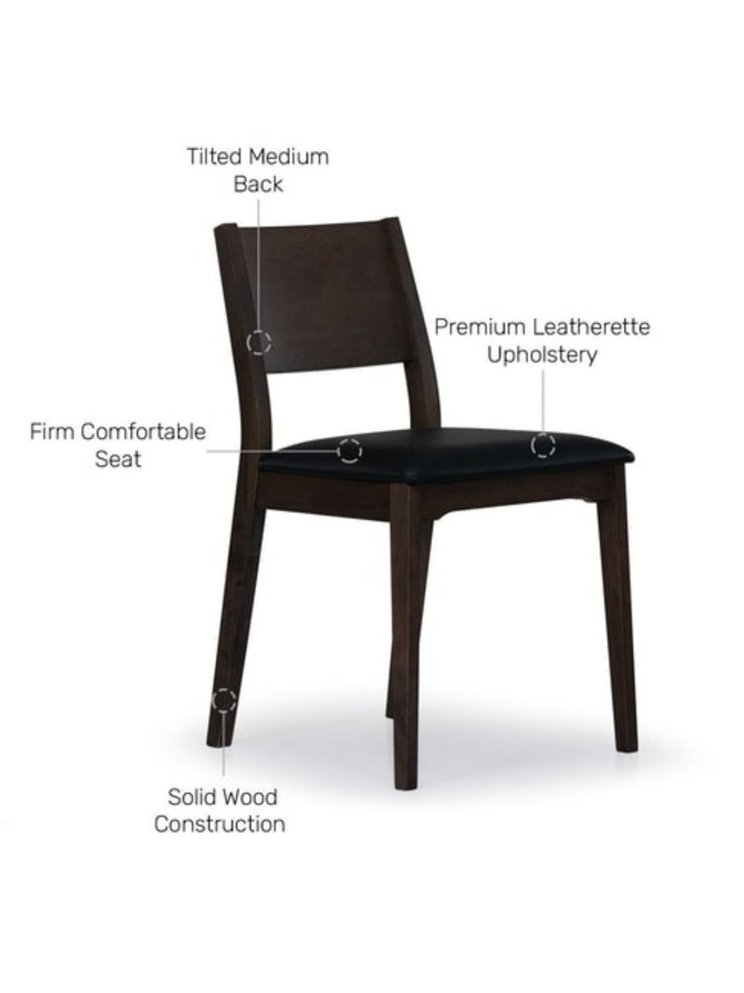 Durian Elanor Modern Brown & Beige Premium Leatherette Dining Chair