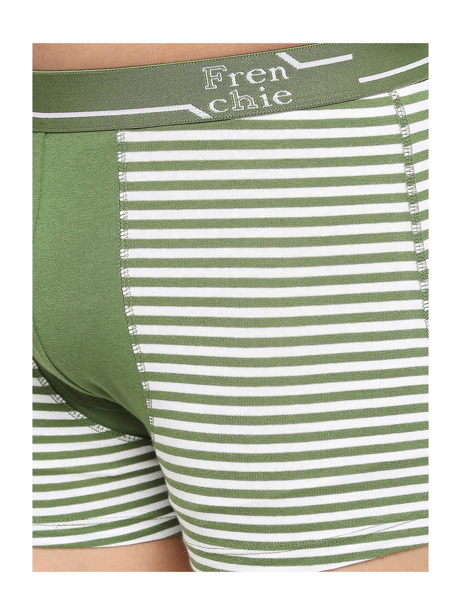 Frenchie Kids Navy & Green Striped Trunks (Pack Of 2)