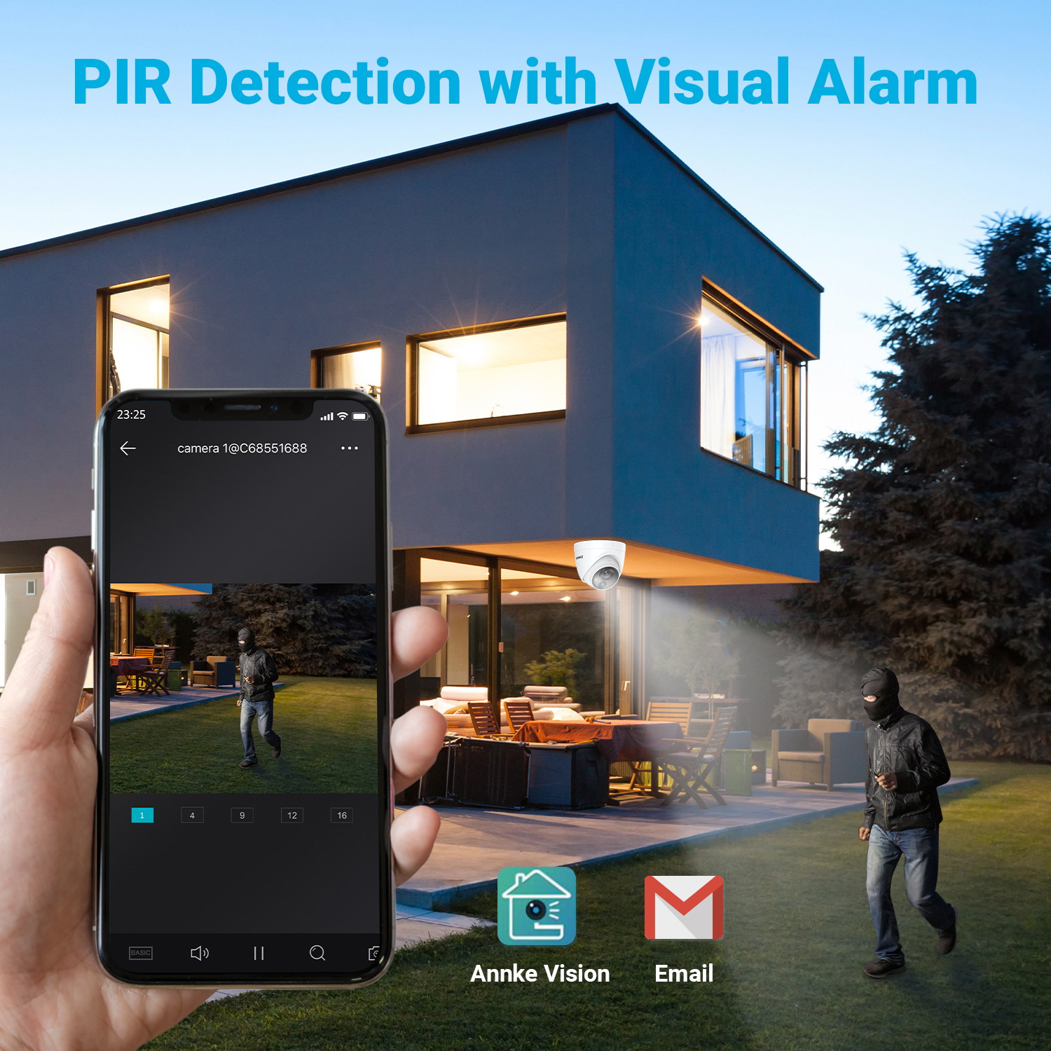 ANNKE 5MP Super HD Security Camera System with 8CH 5-in-1 DVR, Outdoor Cameras