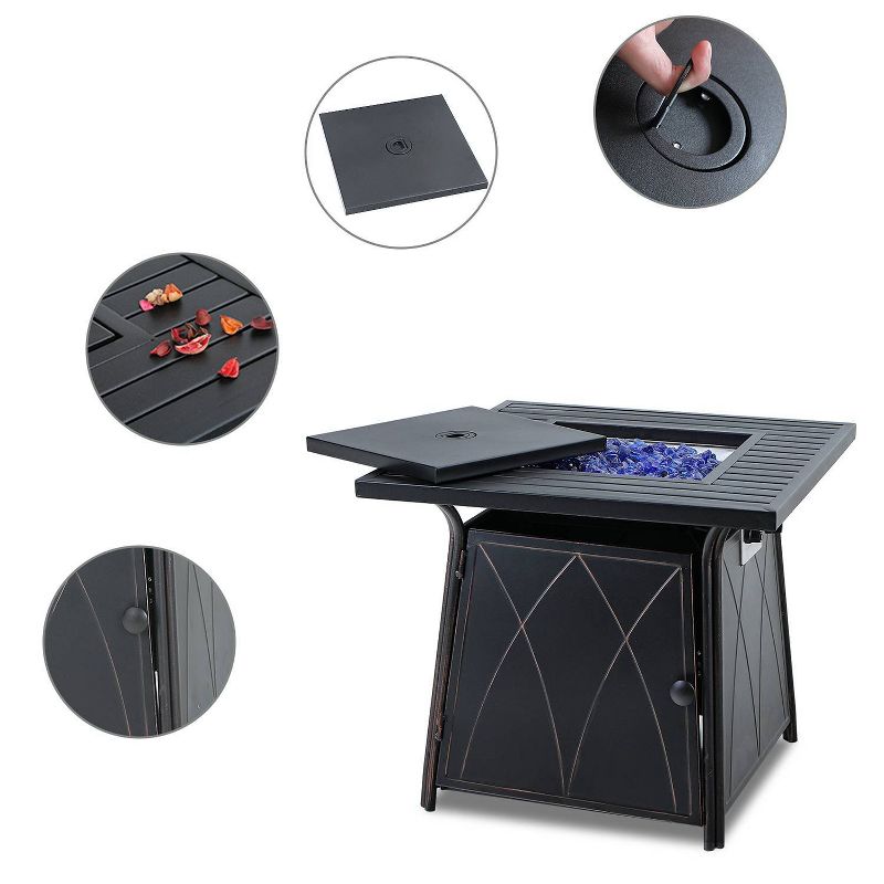 7pc Bridgeport Coastal Dining Set Blue - Royal Garden