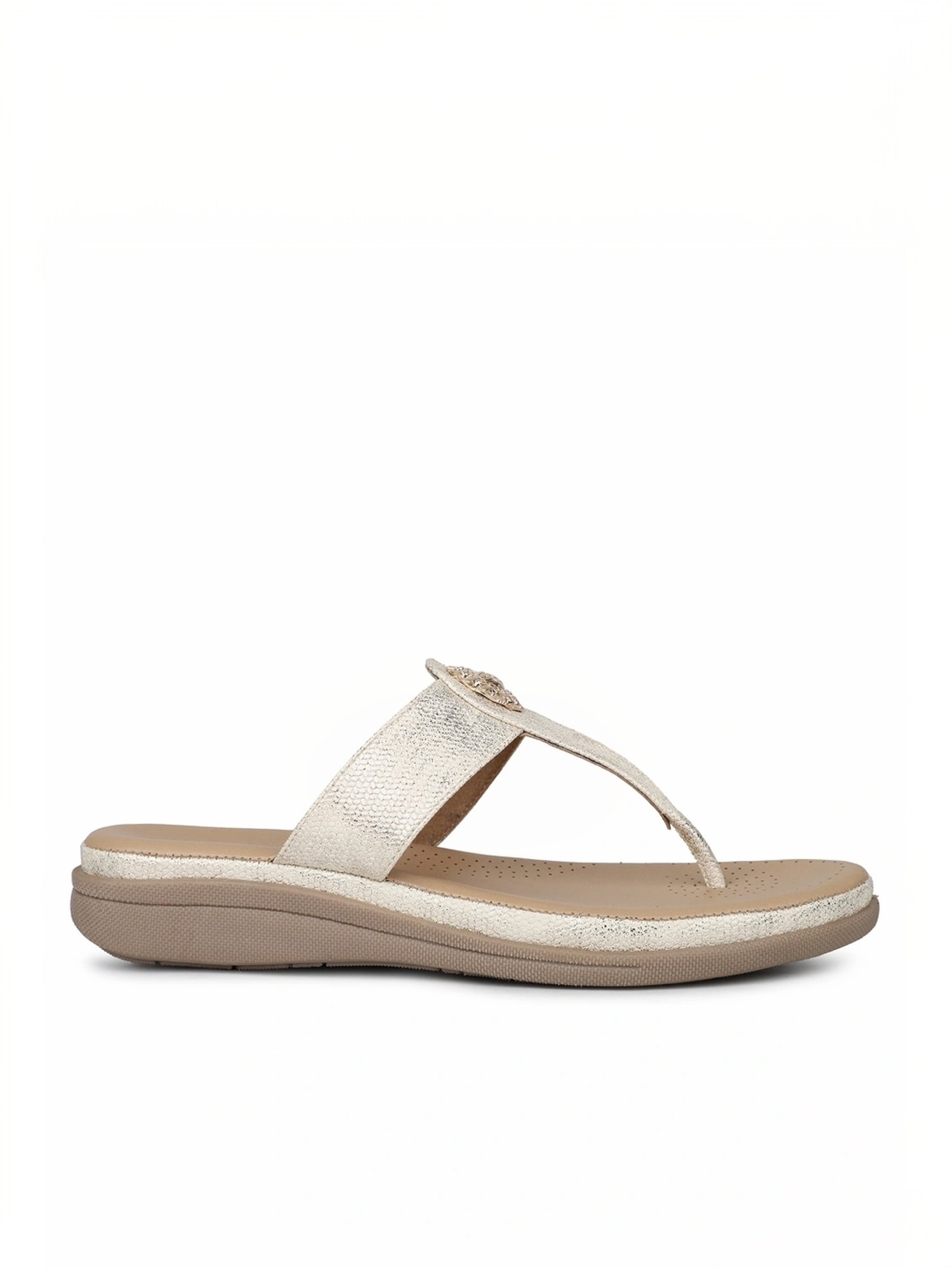 Inc.5 Women's Beige Thong Wedges
