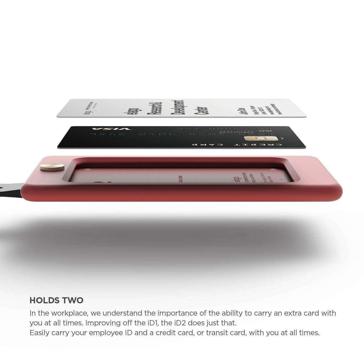 elago ID2 Silicon ID Card Holder (Able to Hold 2 Cards) (Italian Rose)