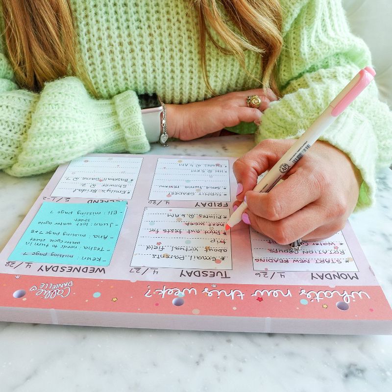 Undated Desk Pad Weekly Pink - Callie Danielle