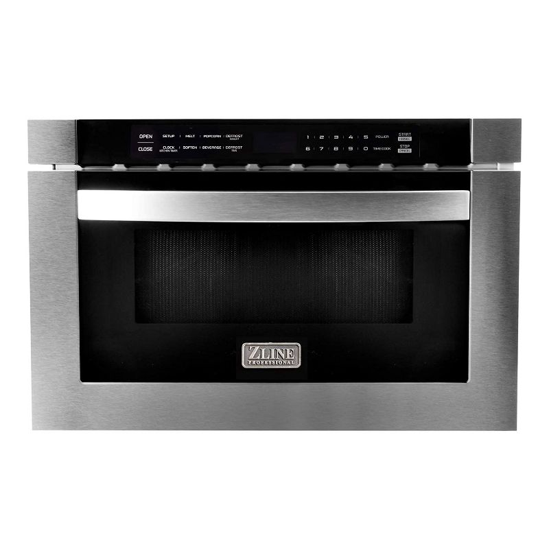 ZLINE 24 Inch 1 Cubic Feet 1000 Watt Digital Touchscreen Microwave Drawer with 11 Power Levels for Kitchen Island, Pantry, & Cabinet, Stainless Steel