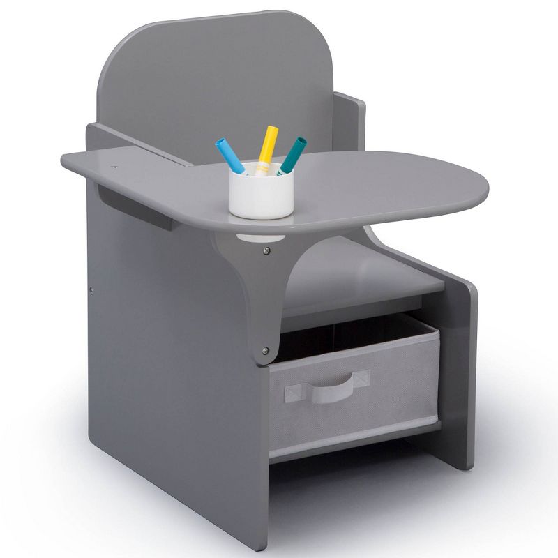 Delta Children MySize Chair Desk With Storage Bin - Gray
