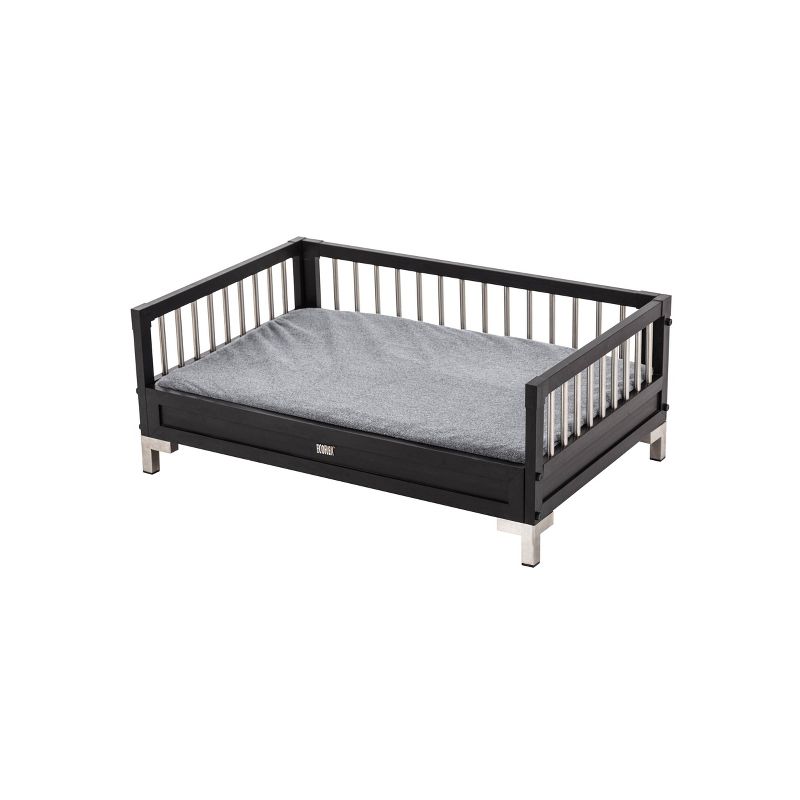 ECOFLEX Raised Dog Bed with Memory Foam Cushion - Espresso-  Large