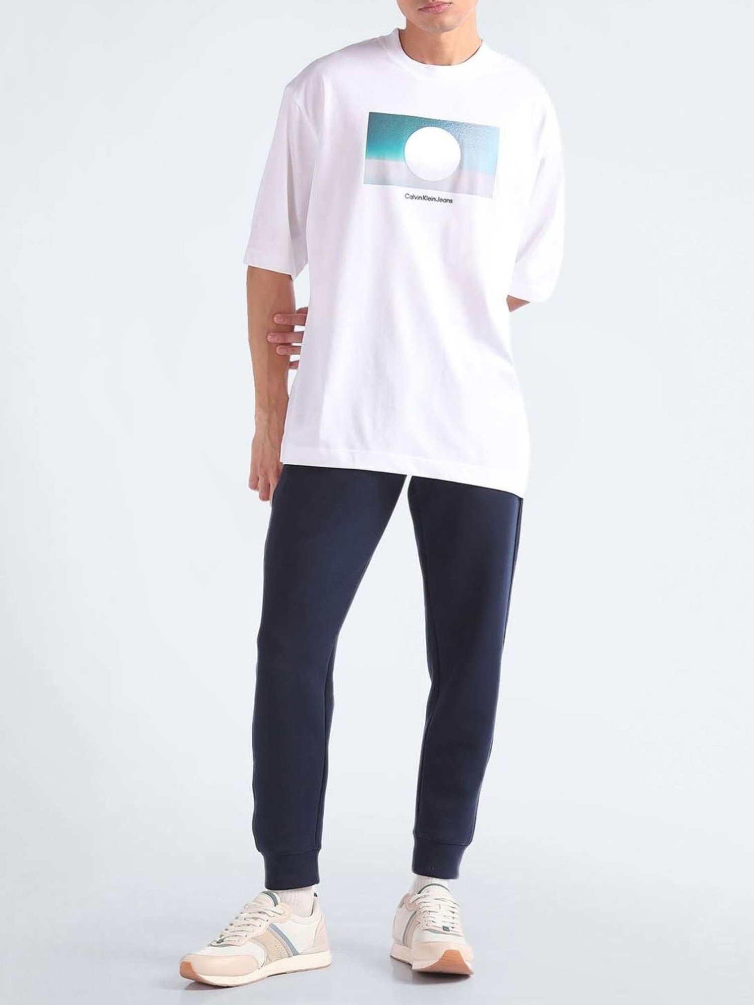 Calvin Klein Jeans Bright White Graphic Boxy Fit T-Shirt