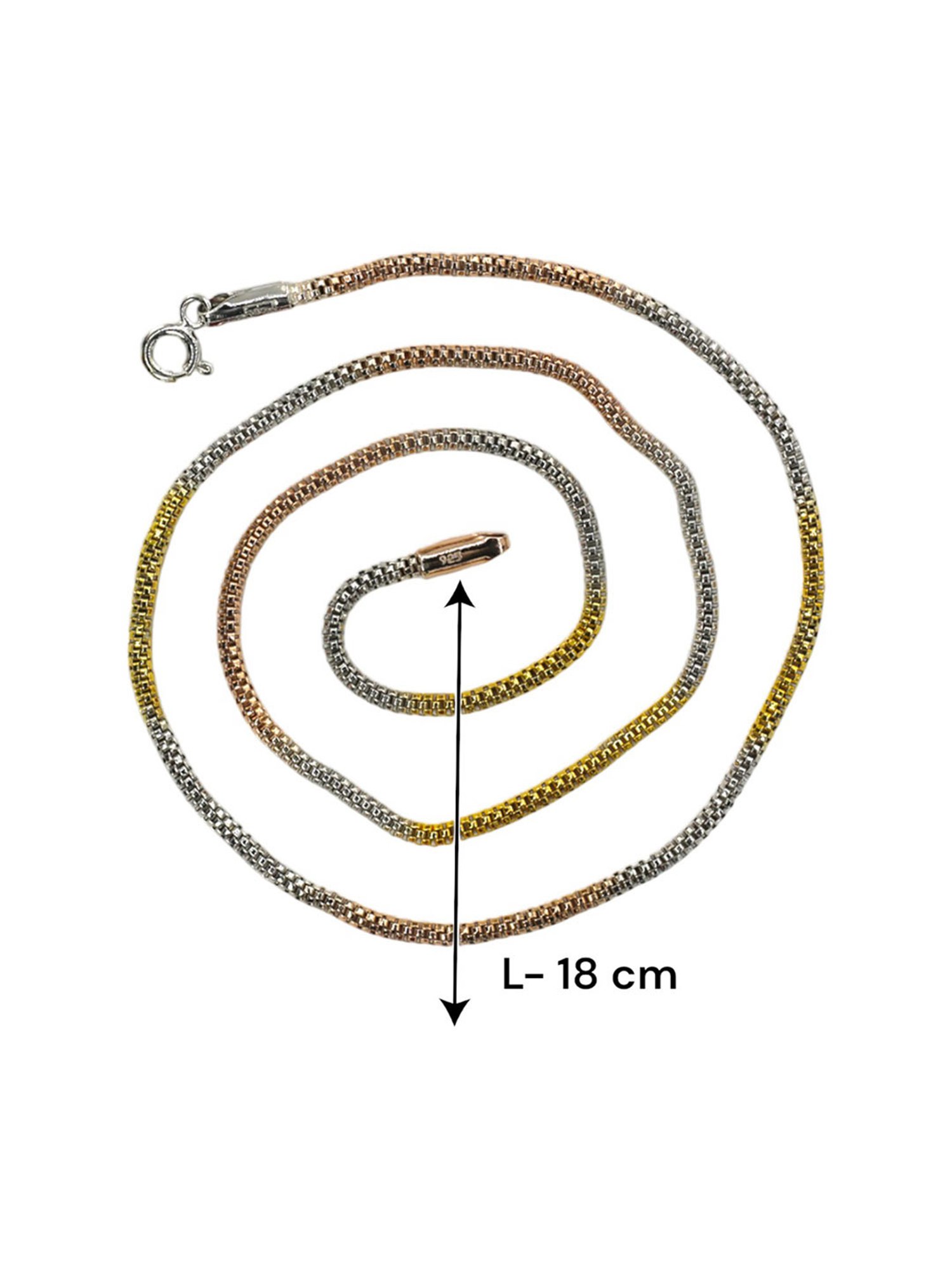 Taraash 92.5 Sterling Silver Chain