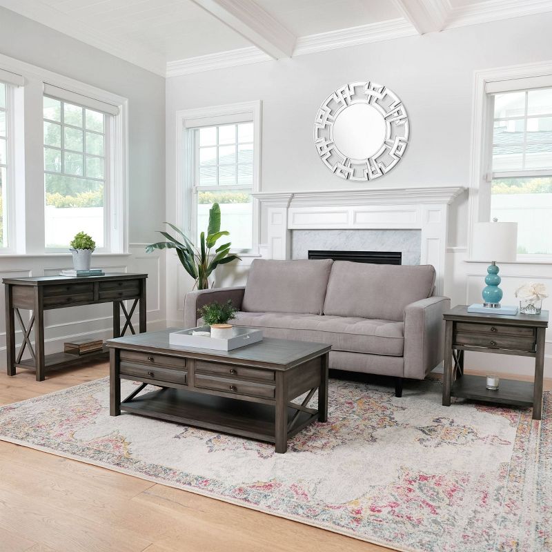 Felicity Wood Console Table Gray - Abbyson Living