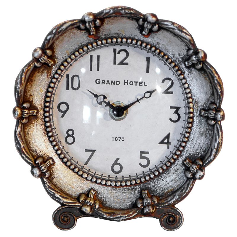 Decorative Table Clock Silver - VIP Home & Garden