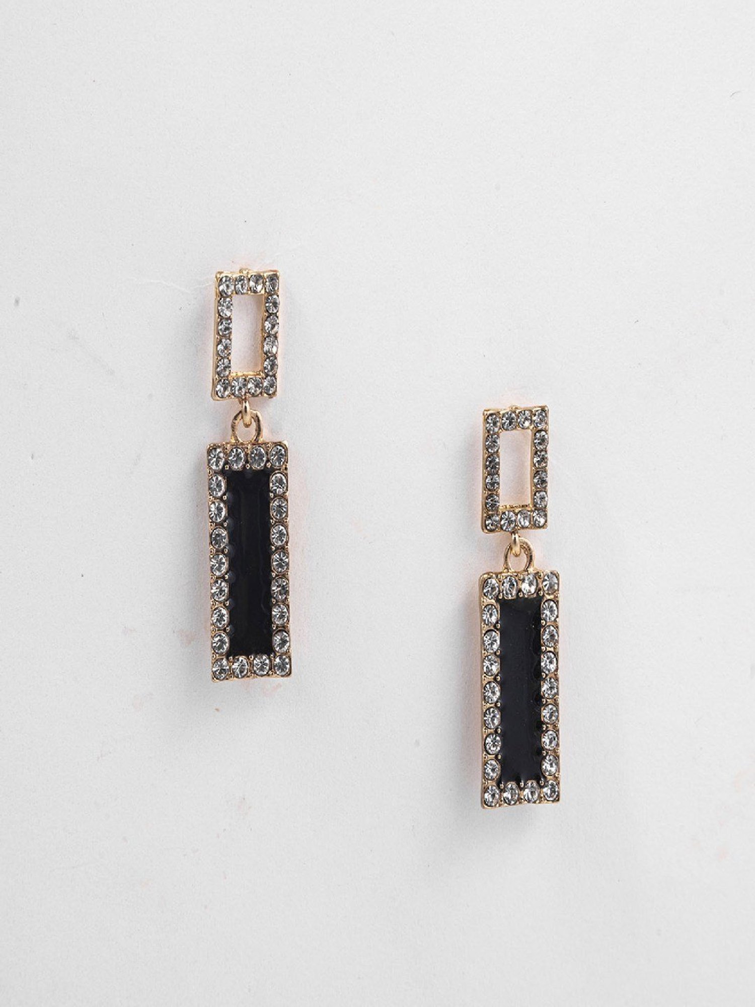 Jewelz Luxerious Black Stone Earrings for Women