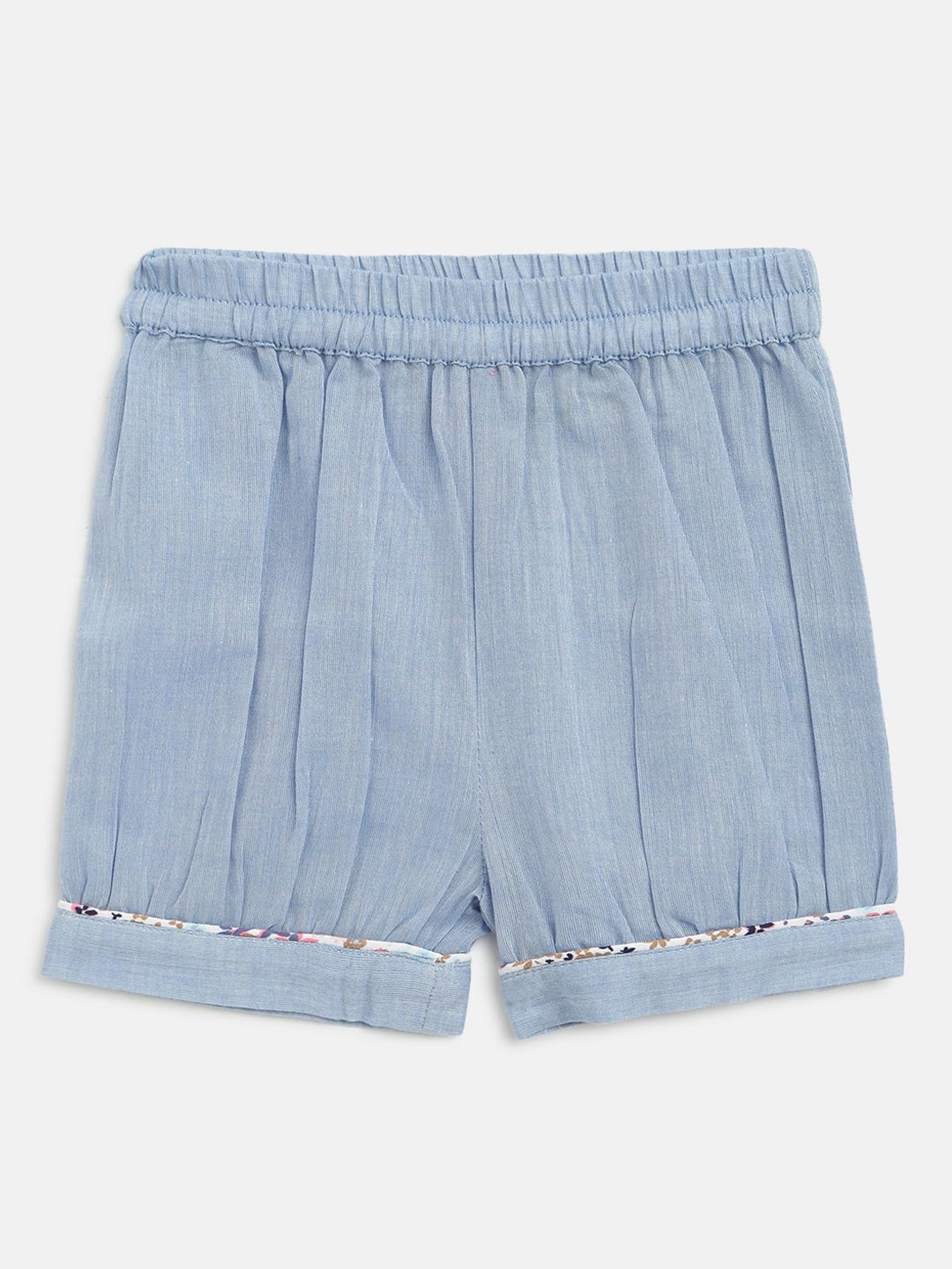 Nauti Nati Kids White & Blue Floral Print Top with Shorts