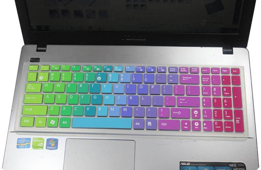 CaseBuy Keyboard Cover for ASUS K501UX K501LX GL502VY GL502VT GL551 GL552VW GL552JX Q503UA Q552UB Q553UB Q524UQ Q534UX X540SA F554LA F555 F556UA R556LA N551JQ X550ZA X751LAV GL752VW(Rainbow)