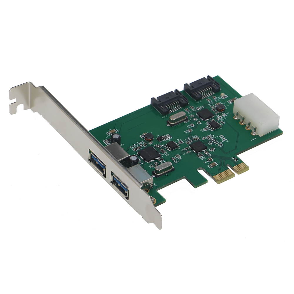SEDNA - PCIE 2 Port USB 3.0 + 2 Port SATA 6G Combo Adpater with Low Profile Bracket