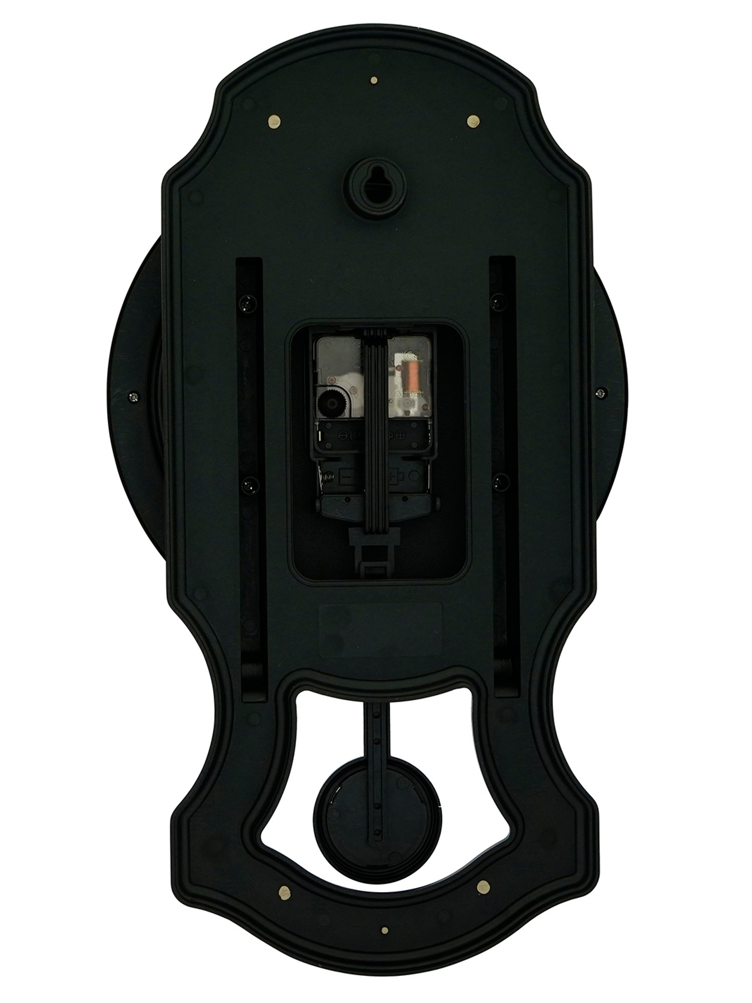 CHRONIKLE Elegant Vertical Black & Brown Plastic Wall Clock