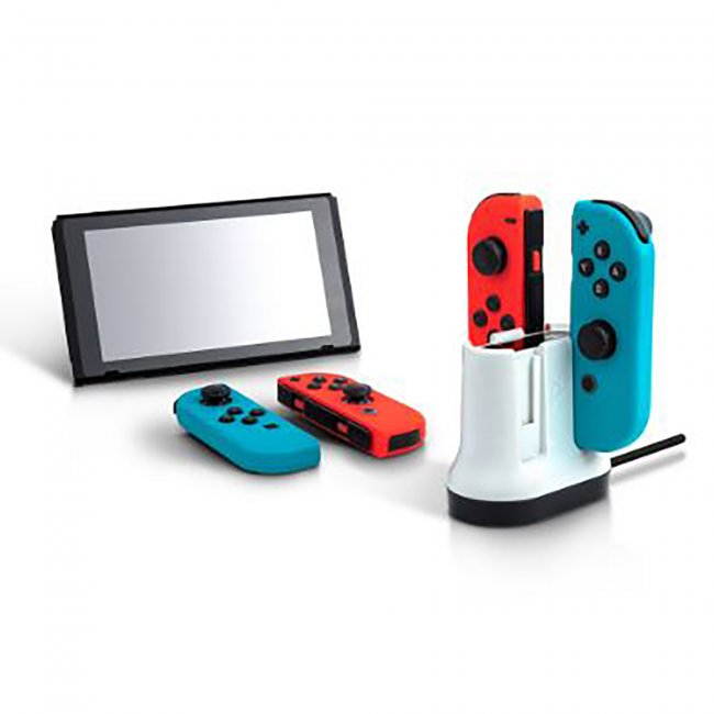 PDP Gaming 500-188-NA Joy-Con Charging Shuttle for Controllers, White - Nintendo Switch