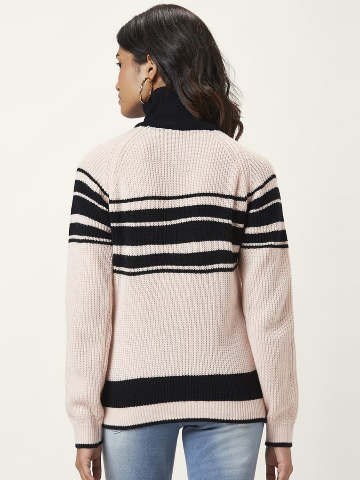 Honey by Pantaloons Pink Striped Sweater