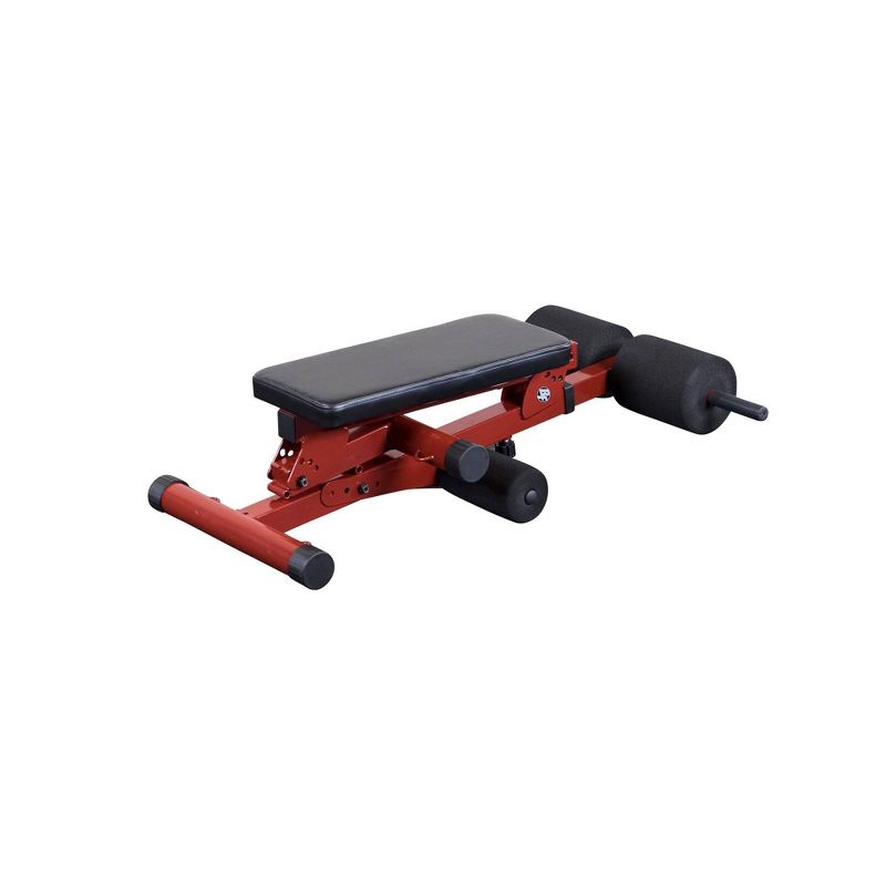 Best Fitness Ab Board Hyper Extension Bench - Black/Maroon