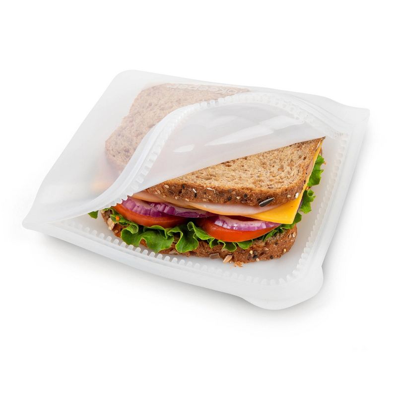 Prepworks ProKeeper Silicone 2 Sided Zipper Sandwich Bag - Clear - 24oz