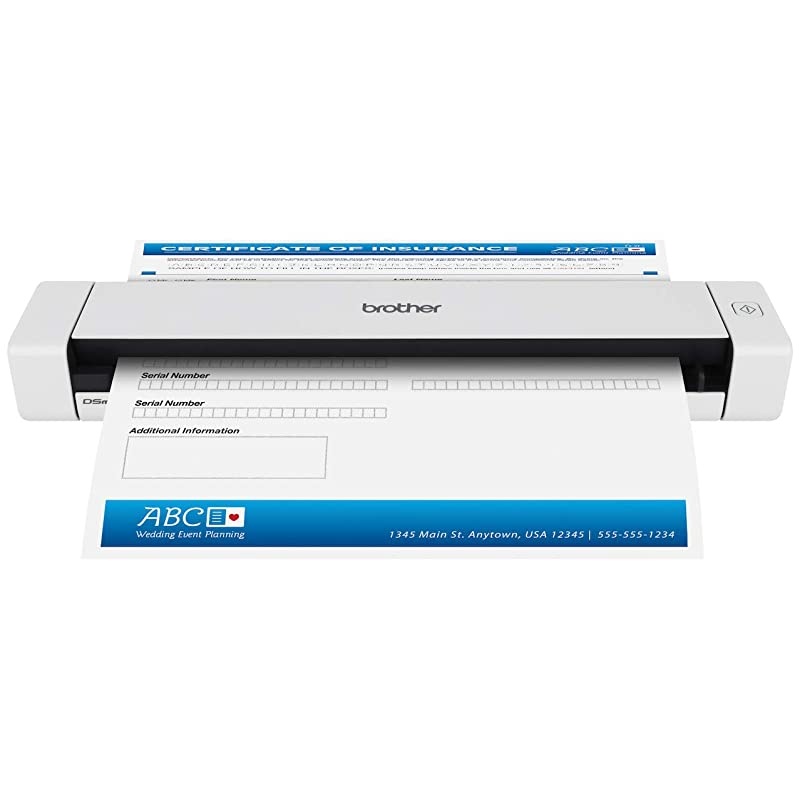 Mobile Color Page Scanner, DS-620, Fast Scanning Speeds, Compact and Lightweight, Compatible with BR-Receipts, Black