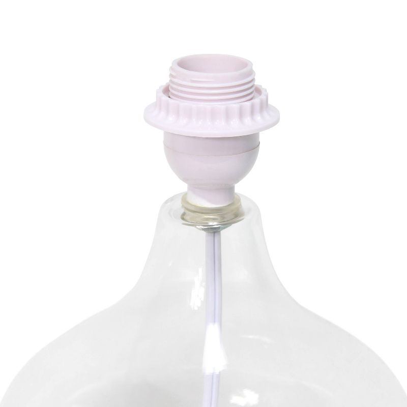 Glass Raindrop Table Lamp with Fabric Shade White - Simple Designs