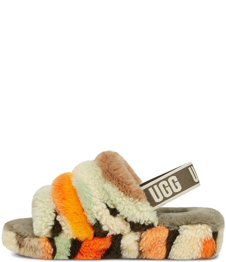 UGG&reg; Fluff Yeah Cali Collage Faux Shearling Slides