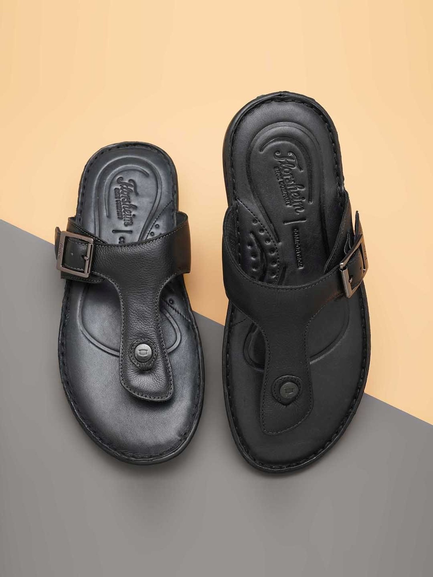 Florsheim Men's Black Thong Sandals