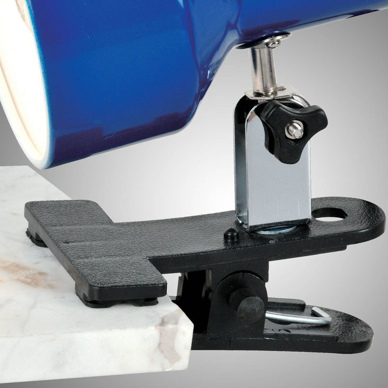 Clip-On II 1 Light Desk Lamp with Blue Shade - Lite Source