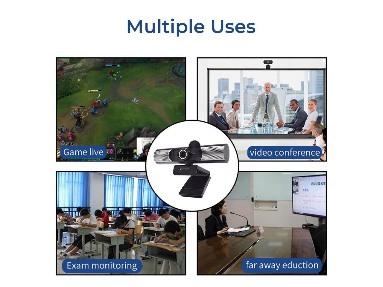 Webcam 1080p 30fps Web Speakers Camera 4K Web Camera With Microphone Cameras USB 2.0