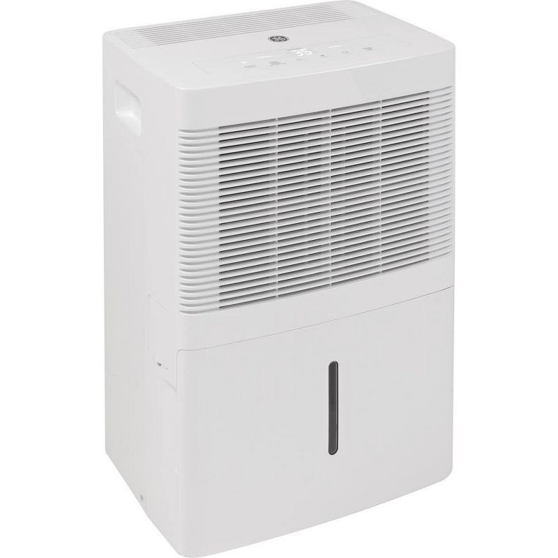 GE High-Tech 30 pt High-Quality 3 Fan Speed Home Dehumidifier with LED Digital Display Control, White (Manufacturer Refurbished)