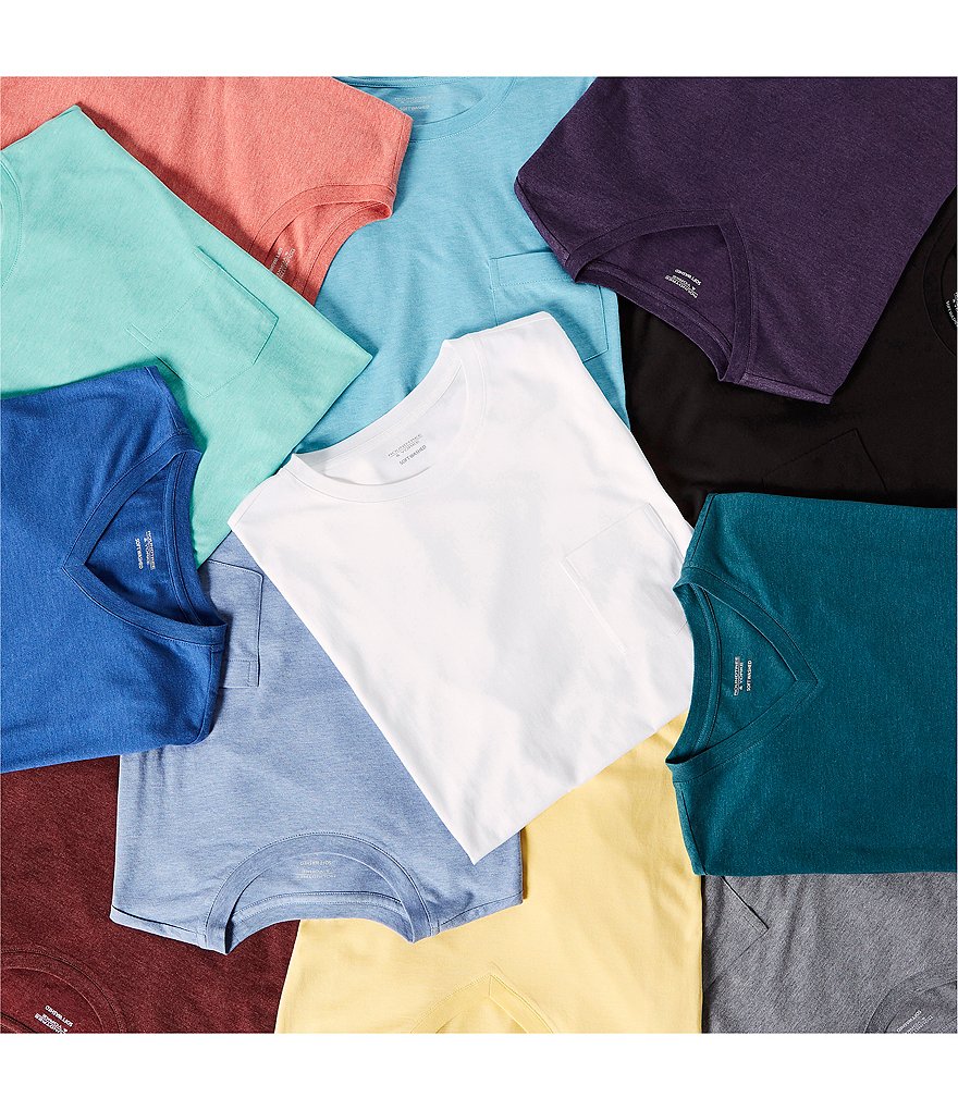 Roundtree & Yorke Soft Washed Short-Sleeve Solid V-Neck Tee