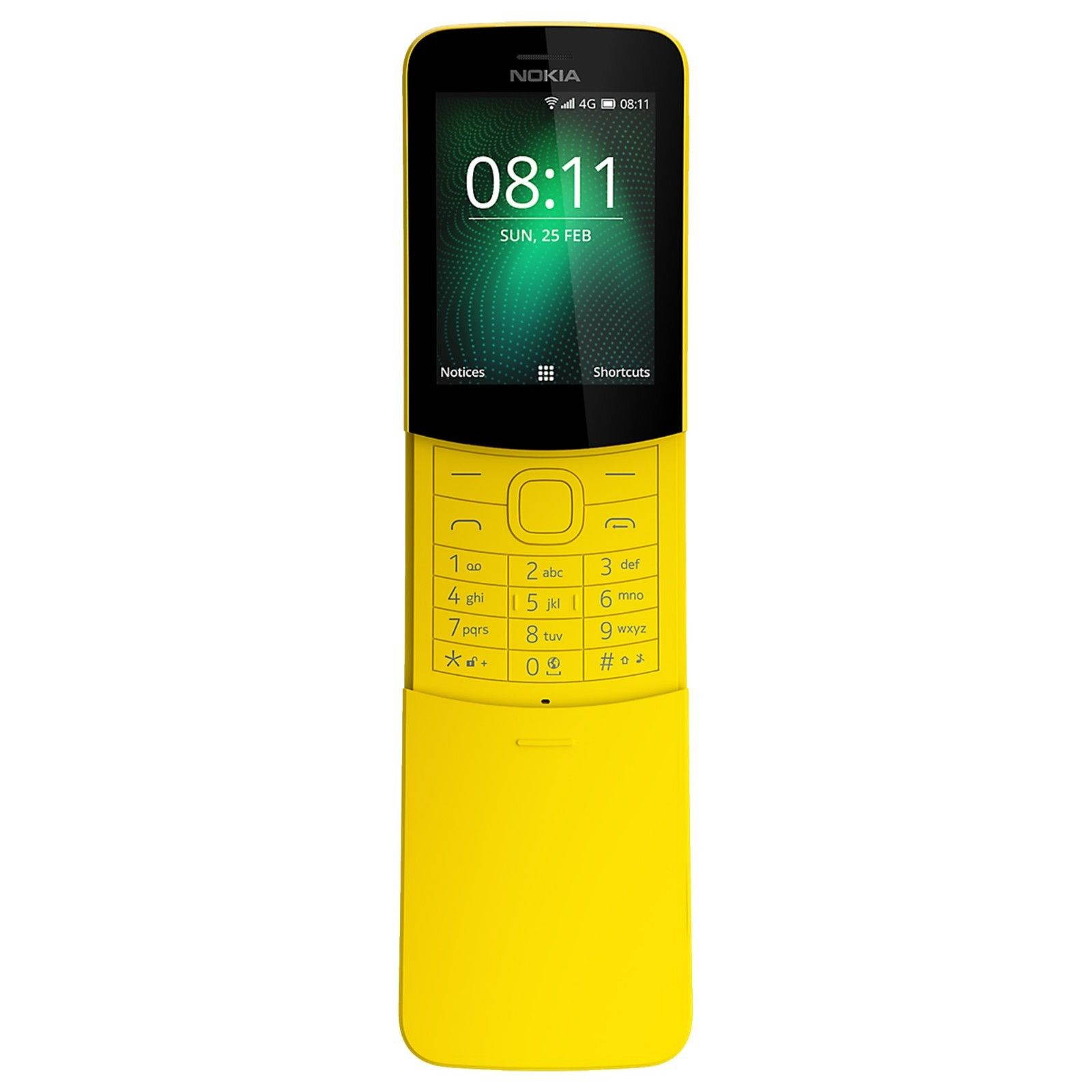 Nokia 8110 4G (2018) Dual-SIM 4GB (No CDMA, GSM only) Factory Unlocked 4G/LTE Smartphone - Yellow