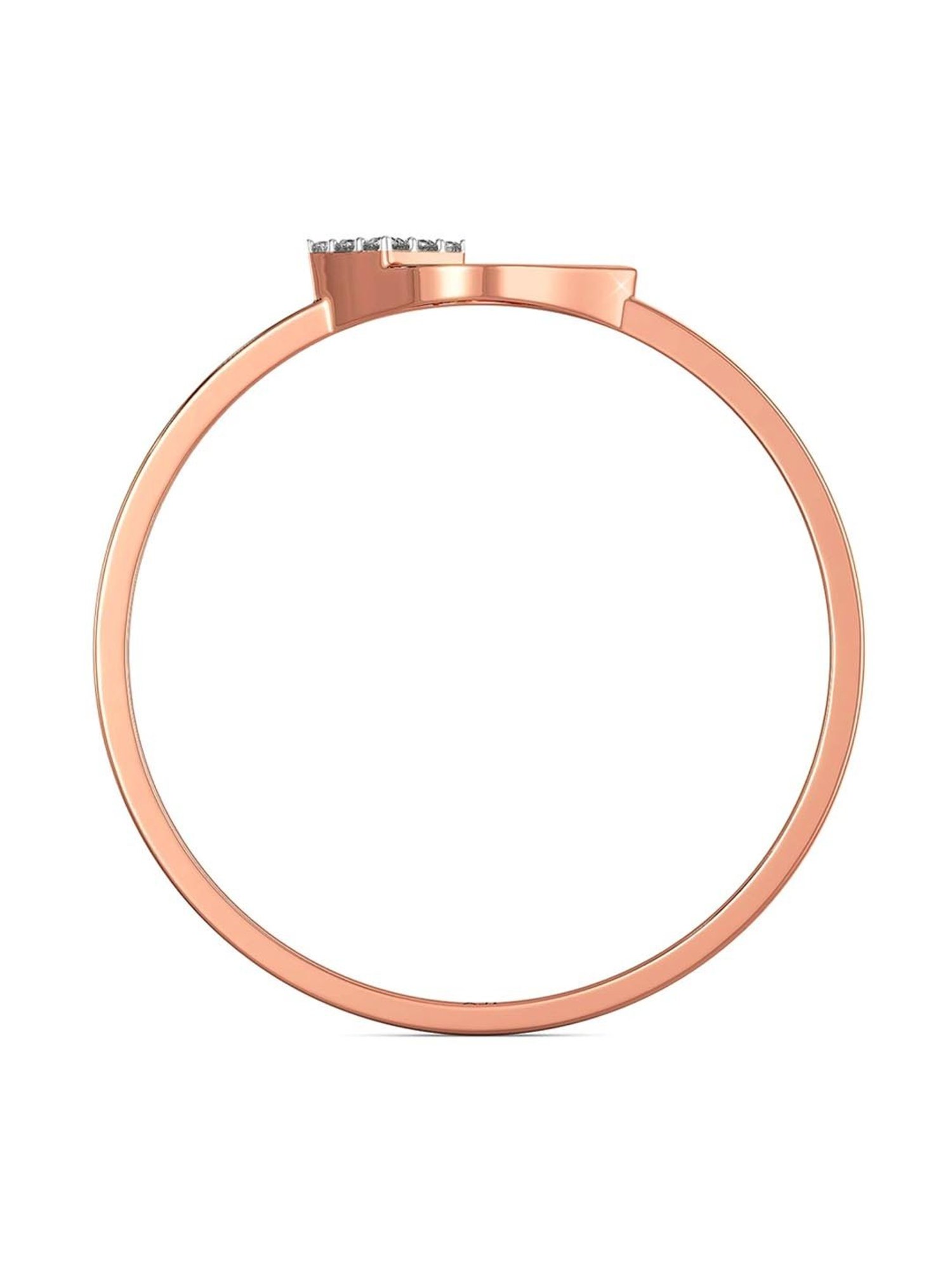 Mia By Tanishq Nature's Finest 14k Yellow Gold Radiant Sp Elegance Diamond Ring