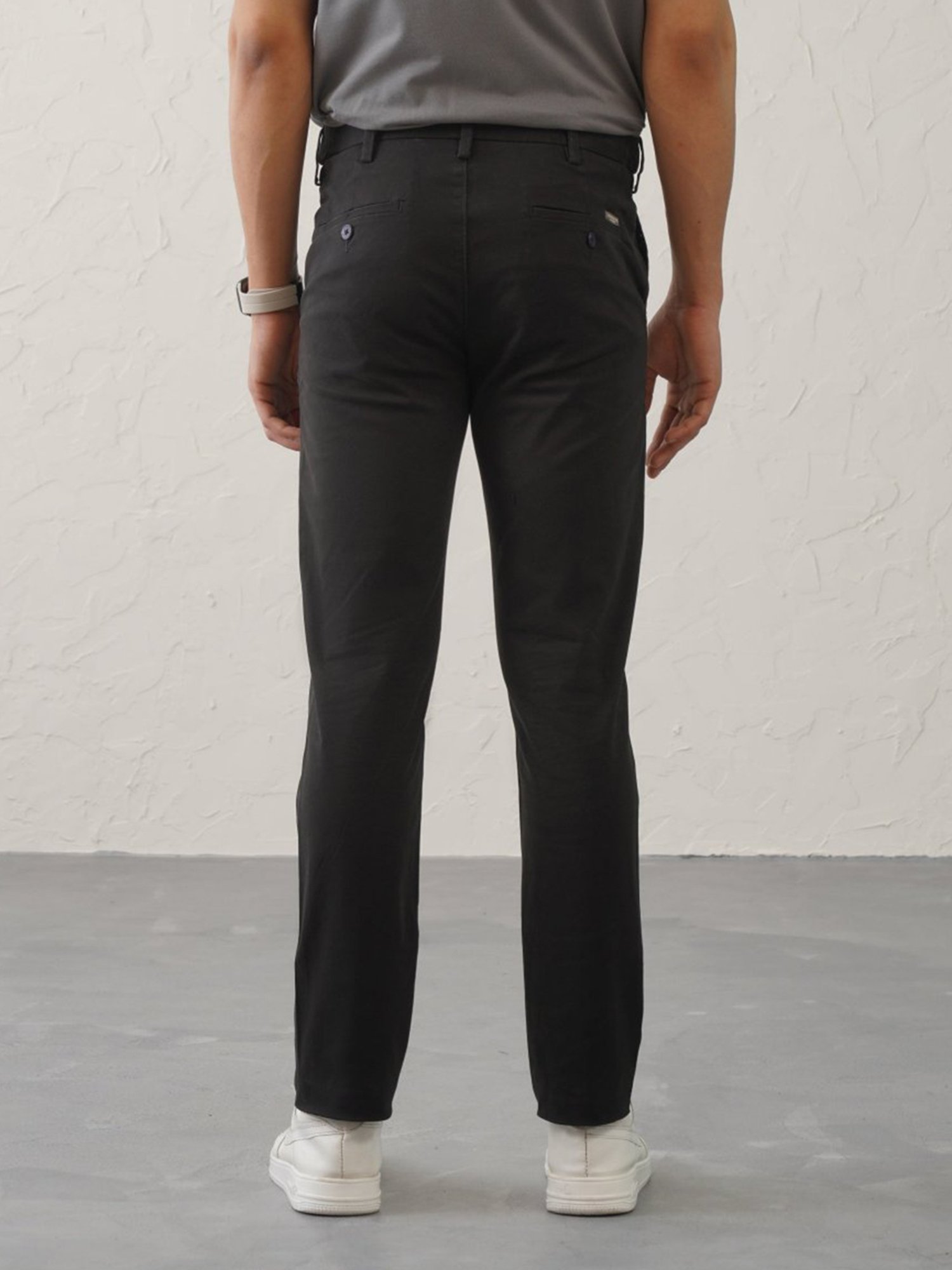 MinusOne Black Regular Fit Chinos