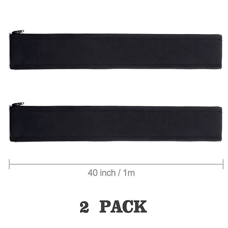 Cable Management Sleeve  Cord Management System for TVComputerHome Entertainment 40 inch Flexible Cable Sleeve Wrap Cover Organizer 2 Piece Black