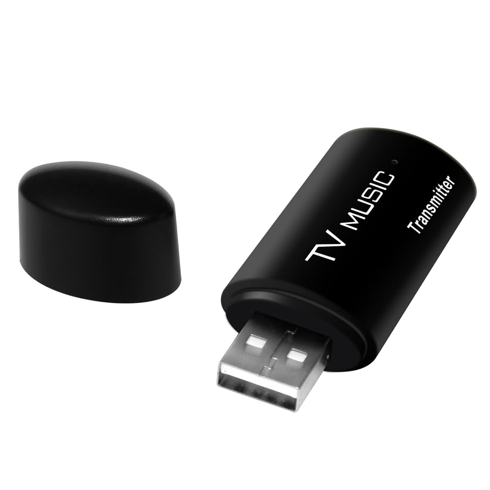 USB Bluetooth Audio Transmitter Wireless Stereo Bluetooth Music Box Dongle Adapter for TV MP3 PC Black