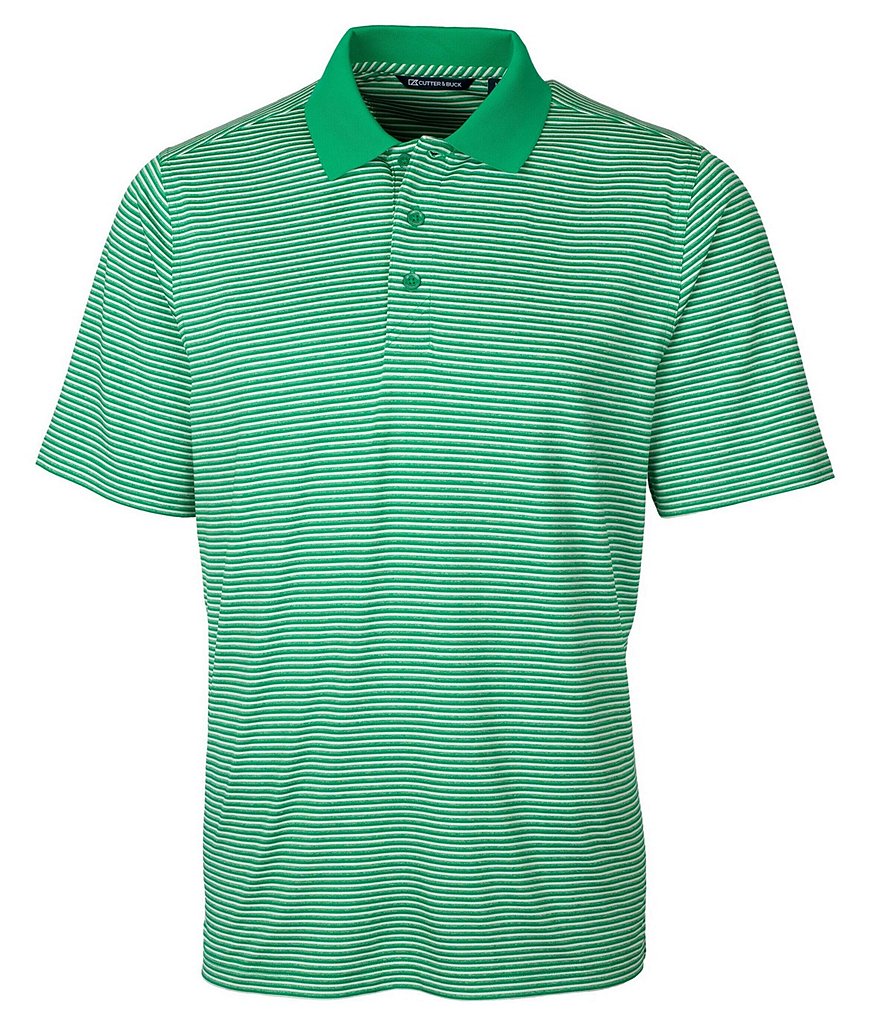 Cutter & Buck Forge Short-Sleeve Tonal-Stripe Polo Shirt